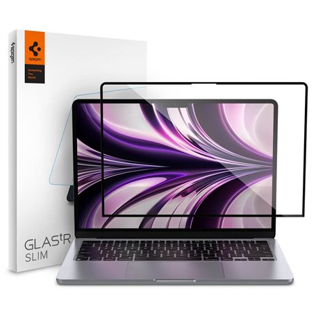 Spigen Glas.tR Slim Verre trempé pour MacBook Air 13 Pouces (M4 2025 / M3 2024 / M2 2022)