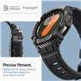 Spigen Rugged Armor Pro Coque avec Bracelet Compatible avec Samsung Galaxy Watch 7 44mm (2024) - Noir Mat