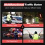 Bâton de Circulation Clignotant LED, 41cm Bâton de Trafic Lampe de Poche LED Baton Lumineux Fluorescent Lightstick Baguette Traf