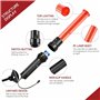 Telituny Bâton de feux de circulation, LED bâton de signalisation lampe de poche baguette de contrôle des feux de circulation ai