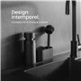 Black Sweden Home Distributeur de Savon Porte Éponge avec Brosse - Porte Liquide Vaisselle Cuisine - Organisateur Évier Cuisine