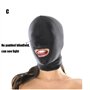 [₿AŅAŅ-₮0YS] Casquette noire cagoule déguisement bouche ouverte capuche Costume fête Halloween Cosplay jeu de rôle fête