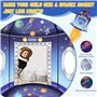 Tente de Jeu de Fusée 3 en 1 avec Tunnel de Fosse à Balles Enfant Astronaute Espace 3PC Playhouse Intérieur Extérieur Pliable Po