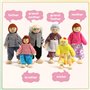 KABENFIS 5 Set Dollhouse Meubles Accessoires avec Une Famille de 6 poupées Décoration Faire Semblant de Jouer Jouets pour Filles
