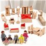 KABENFIS 5 Set Dollhouse Meubles Accessoires avec Une Famille de 6 poupées Décoration Faire Semblant de Jouer Jouets pour Filles