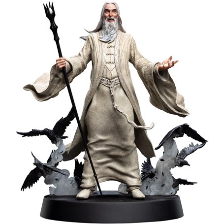 Weta Workshop Statue du Seigneur des Anneaux de Fandom PVC Saroumane La Blanche 26cm