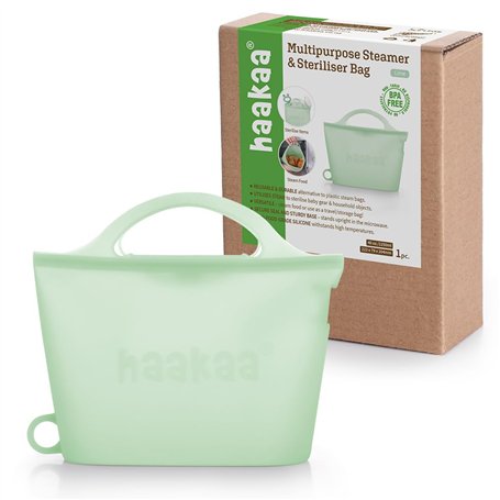 haakaa Sac en silicone pour cuisson à la vapeur et stérilisation au micro-ondes