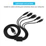 Câble de chargeur USB 5 en 1 Cordon de chargement de jeu multifonction Compatible pour pour NDS Lite / Wii U / New 3DS XL LL 2DS