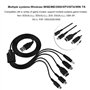 Câble de chargeur USB 5 en 1 Cordon de chargement de jeu multifonction Compatible pour pour NDS Lite / Wii U / New 3DS XL LL 2DS