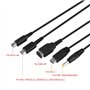 Câble de chargeur USB 5 en 1 Cordon de chargement de jeu multifonction Compatible pour pour NDS Lite / Wii U / New 3DS XL LL 2DS