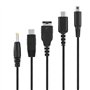 Câble de chargeur USB 5 en 1 Cordon de chargement de jeu multifonction Compatible pour pour NDS Lite / Wii U / New 3DS XL LL 2DS