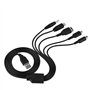 Câble de chargeur USB 5 en 1 Cordon de chargement de jeu multifonction Compatible pour pour NDS Lite / Wii U / New 3DS XL LL 2DS