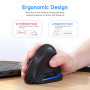 ECHTPower 2024 Update Souris Ergonomique sans Fil, 2.4GHz Souris Verticale Rechargeable, Wireless Mouse Droitier Silencieuse, 48