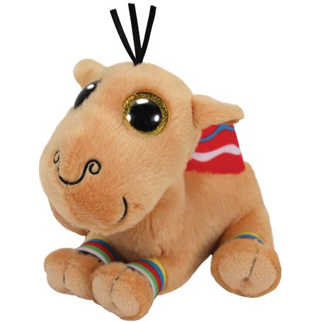 Ty - Peluche - Beanie Boos - Chameau - Jamal - Marron avec Bosse Rouge - Yeux dorés Grands et Scintillants - La Douce Bonhomme a