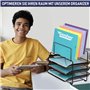 Dasher Products Organisateur de Bureau et Rangement en Maille - avec 3 bacs à Lettres coulissants et 5 Porte-classeurs verticaux
