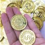 soitzhoc 100 pièces pièces d'or en plastique,pièces jouets pièces d'or jouets pour les chasses au trésor et les cadeaux de fête