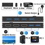 USB 3.0 KVM Switch HDMI 2.1 HDCP 2.3 pour 2 ordinateurs partageant un