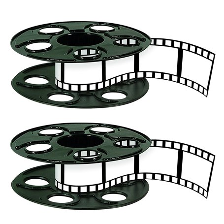 Beistle S50091AZ2 Lot de 2 pièces maîtresses de cinéma 3D en plastique fin avec bandes de film de 4