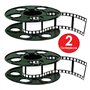 Beistle S50091AZ2 Lot de 2 pièces maîtresses de cinéma 3D en plastique fin avec bandes de film de 4,6 m, décorations de fête Hol