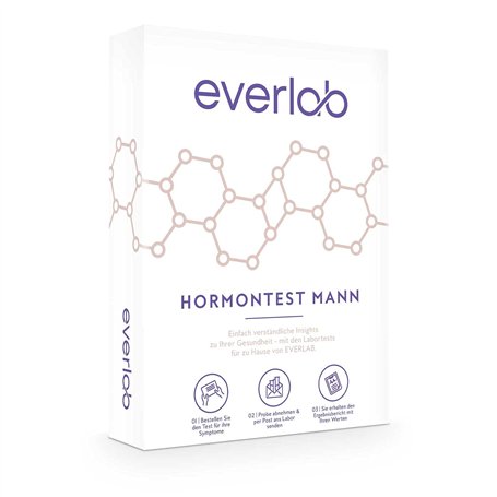 EVERLAB Test hormonal pour homme - Vérifier rapidement et facilement 5 hormones importantes | Test de salive pour la testostéron