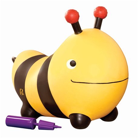 B. toys - Bouncy Boing –– Sauteur gonflable à forme d’abeille –– jouet sauteur d’éveil et de premier âge à enfourcher – 18 mois