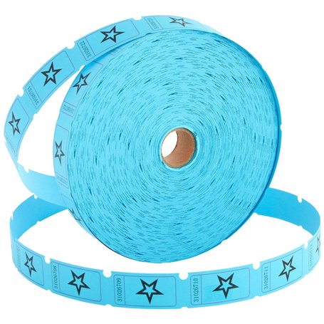 Rouleau de Billets de tombola Juvale - Rouleau Unique de 2000 Billets à étoile