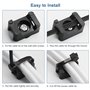 Fippy 150PCS Attache de câble noir supports 23mmx16mm de type selle support de base de câble