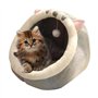 Benares Lit pour Chat - Tapis De Grotte Lavable | Lit Niche pour Chat D'intérieur | Lit pour Chat Grotte De Chat Maison | Lit Co