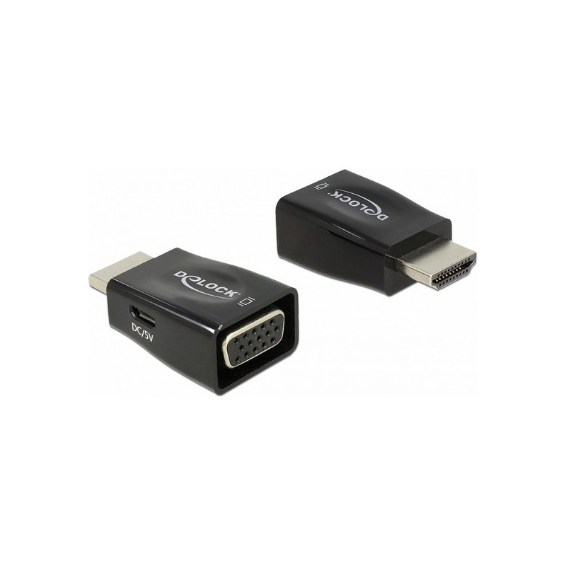 Adaptateur HDMI vers VGA DELOCK 65902 1920 px Noir