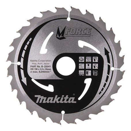 Makita B-32041 Lame de scie circulaire Makforce TCT 190x30mm 24T bois