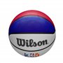 Wilson Basketball Jr. NBA WNBA DRV Light, Outdoor and Indoor, Size: 5, Blue/Red/White