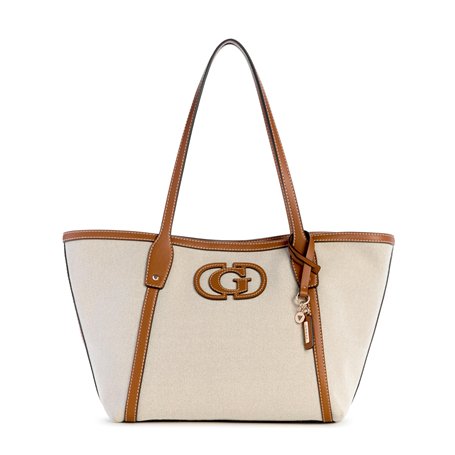 GUESS Sebina Sac fourre-tout Naturel/Caramel