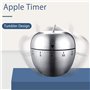 Minuterie Cuisine Minuteur Forme de Pomme Alarme de Rotation Mécanique Manuelle Kitchen Timer Acier Inoxydable pour La Cuisine C