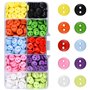 kissral Boutons Colorés Lot de 750 Artisanat Bouton Rond Decoratif pour Enfants Boutons à Coudre Assortis pour Les Activités de