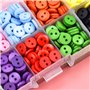 kissral Boutons Colorés Lot de 750 Artisanat Bouton Rond Decoratif pour Enfants Boutons à Coudre Assortis pour Les Activités de