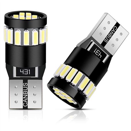 Anpro 10PCS T10 LED Ampoules de Voiture 21 LEDs 6000K Lumière Blanc Froid