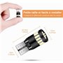Anpro 10PCS T10 LED Ampoules de Voiture 21 LEDs 6000K Lumière Blanc Froid,Lampe Canbus Sans Erreur W5W T10 194 168 2825 158 175 