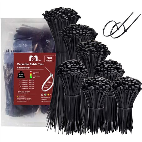 700 Pièces Collier de Serrage Plastique