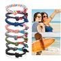8 pièces bracelets tressés cool kit pour homme femme, cordon de corde marine coloré bracelet de surf nautique pour hommes garçon
