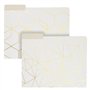 Paper Junkie Lot de 12 dossiers de fichiers colorés et décoratifs en feuille d'or, format lettre (24,1 x 29,2 cm) – Dossiers à o