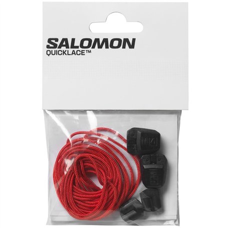 Salomon Quicklace Kit Lacet Accessoire de Remplacement pour Chaussures - Rouge Racing/Noir/Noir - NS