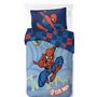 Jay Franco Marvel Spiderman Pouvoir de Héros 100% Coton Parure de Lit Simple - Inclus Taie d'oreiller 50 x 70 cm