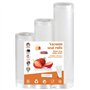 Sac Sous Vide Alimentaire Rouleau - 3 Rouleaux 15/20/25 x 300cm Film Sous Vide Alimentaire Pour Sacs Congelation Poche Mise Sous