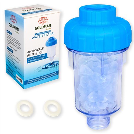 GOLDMAN SERVICE - Filtre anticalcaire pour machine à laver et lave-vaisselle en polyphosphates rechargeable. Détartrant d'eau do