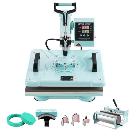 VEVOR Presse à Chaud 8-en-1 Plaque 30x38 cm