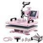 VEVOR Machine de Sublimation Textile, Rose, 30x38 cm