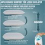 Alkamto Coussin de voyage rafraîchissant en mousse à mémoire de forme - Gel réglable pour un soutien individuel - Soie glacée de