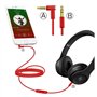 Toxaoii Câble audio de rechange avec microphone en ligne et contrôle compatible avec casques Beats by Dr Dre Solo2/Solo 3/Studio
