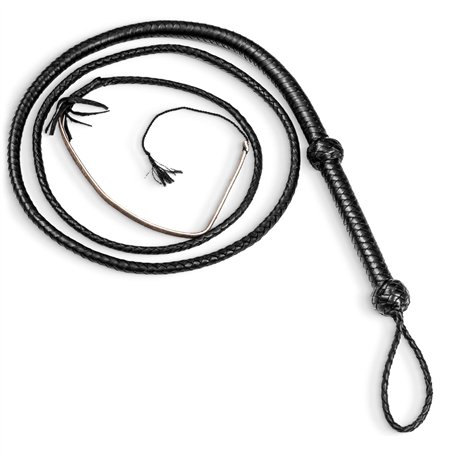 LB'S WHIP Fouet à Taureau équestre de Style Indiana Jones en Cuir de Vachette véritable