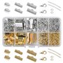 Kissral 370pcs Kit Bijoux Creation Kit Fabrication Bijoux avec Anneaux Ouverts et Extenseurs de la Chaîne Fermoir Mousqueton Fer